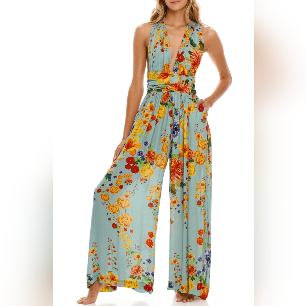 Agua Bendita Florence bouk wide leg jumpsuit large - Picture 4 of 14